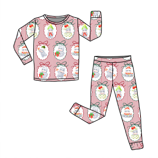 Hippo For Christmas Two Piece Set