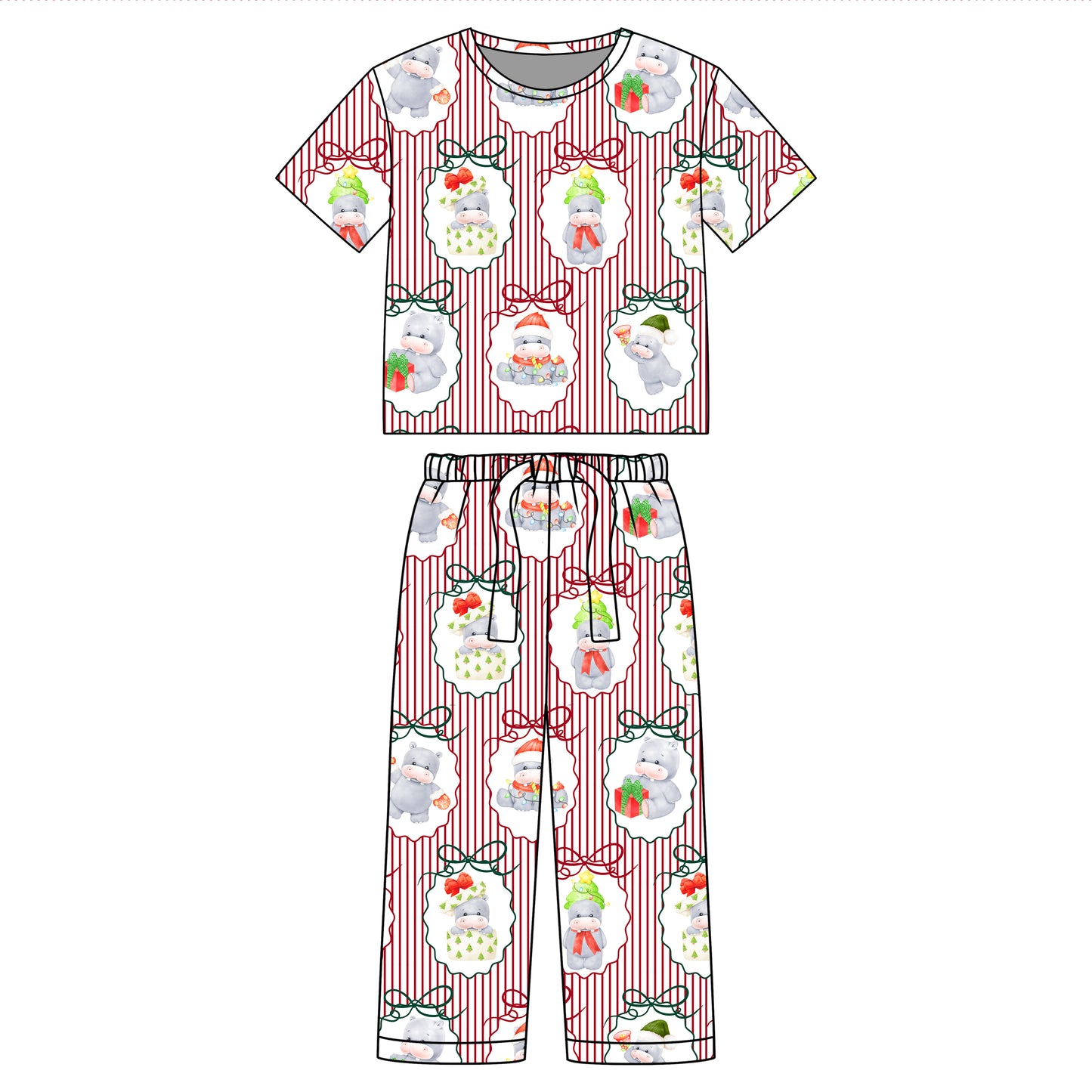 Hippo For Christmas Womens' Lounge Set