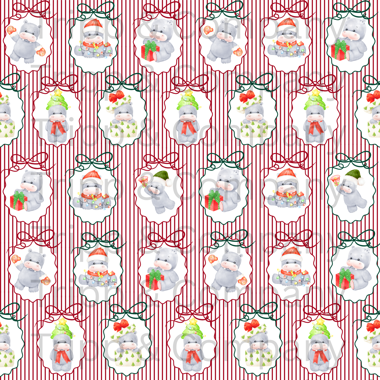 Hippo For Christmas Womens' Lounge Set
